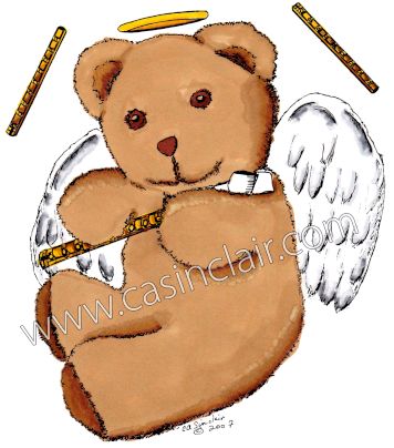 Teddy Bear with White Bow: Color
