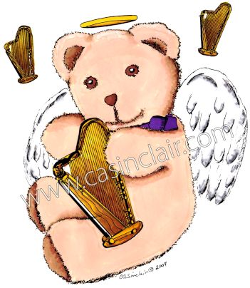 Teddy Bear and Harp: Color