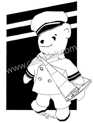 Teddy Bear Captain: Drawing