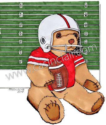 Football Teddy Bear Gridiron: Color