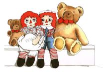 Teddy Bear with the Raggedys: Color