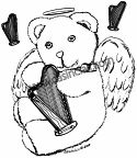 Teddy Bear and Harp: Drawing