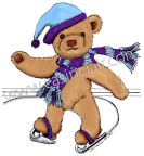 Ice Skating Teddy Bear Boy: Color